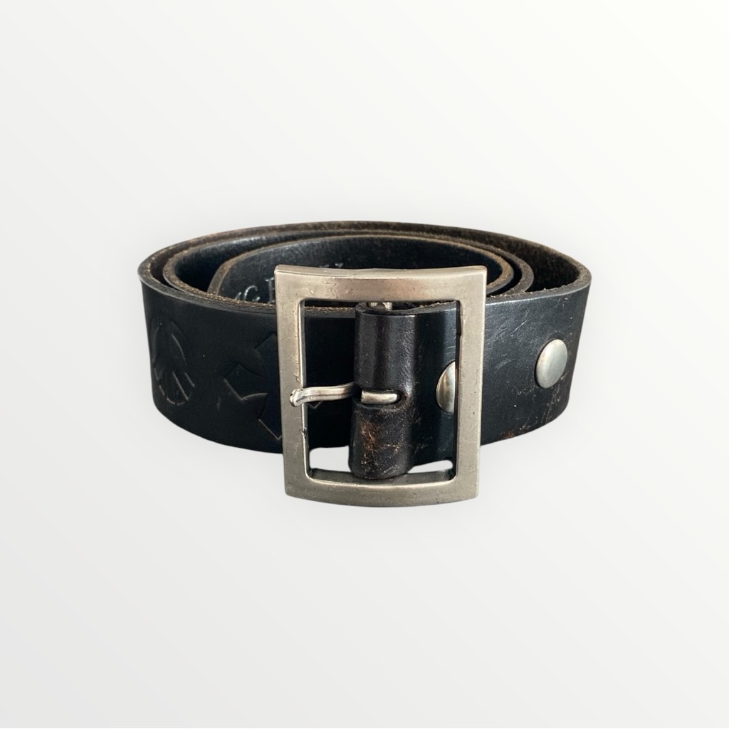 King Baby Studio Black Leather Belt Size 34
